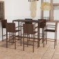 7-tlg. Gartenbar-Set Poly Rattan Braun 7-tlg. Gartenbar-Set Poly Rattan Braun