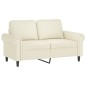 vidaXL 2-Sitzer-Sofa mit Zierkissen Creme 120 cm Samt vidaXL 2-Sitzer-Sofa mit Zierkissen Creme 120 cm Samt