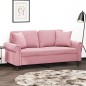vidaXL 2-Sitzer-Sofa mit Zierkissen Rosa 140 cm Samt vidaXL 2-Sitzer-Sofa mit Zierkissen Rosa 140 cm Samt