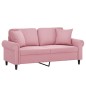 vidaXL 2-Sitzer-Sofa mit Zierkissen Rosa 140 cm Samt vidaXL 2-Sitzer-Sofa mit Zierkissen Rosa 140 cm Samt
