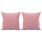 vidaXL 2-Sitzer-Sofa mit Zierkissen Rosa 140 cm Samt vidaXL 2-Sitzer-Sofa mit Zierkissen Rosa 140 cm Samt