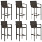 7-tlg. Gartenbar-Set Poly Rattan Braun 7-tlg. Gartenbar-Set Poly Rattan Braun