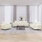 vidaXL 3-tlg. Sofagarnitur mit Kissen Creme Samt vidaXL 3-tlg. Sofagarnitur mit Kissen Creme Samt
