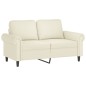 vidaXL 3-tlg. Sofagarnitur mit Kissen Creme Samt vidaXL 3-tlg. Sofagarnitur mit Kissen Creme Samt