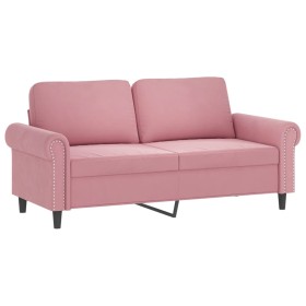 vidaXL 2-Sitzer-Sofa Rosa 140 cm Samt