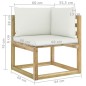 Garten-Ecksofa mit Kissen in Grün Imprägniertes Kiefernholz Garten-Ecksofa mit Kissen in Grün Imprägniertes Kiefernholz