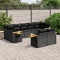 vidaXL 9-tlg. Garten-Sofagarnitur mit Kissen Schwarz Poly Rattan vidaXL 9-tlg. Garten-Sofagarnitur mit Kissen Schwarz Poly Rattan