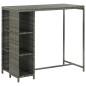 vidaXL 5-tlg. Gartenbar-Set mit Kissen Poly Rattan Grau vidaXL 5-tlg. Gartenbar-Set mit Kissen Poly Rattan Grau
