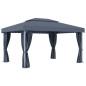 vidaXL Pavillon mit Vorhang 4x3 m Anthrazit Aluminium vidaXL Pavillon mit Vorhang 4x3 m Anthrazit Aluminium