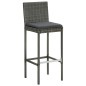 vidaXL 5-tlg. Gartenbar-Set mit Kissen Poly Rattan Grau vidaXL 5-tlg. Gartenbar-Set mit Kissen Poly Rattan Grau