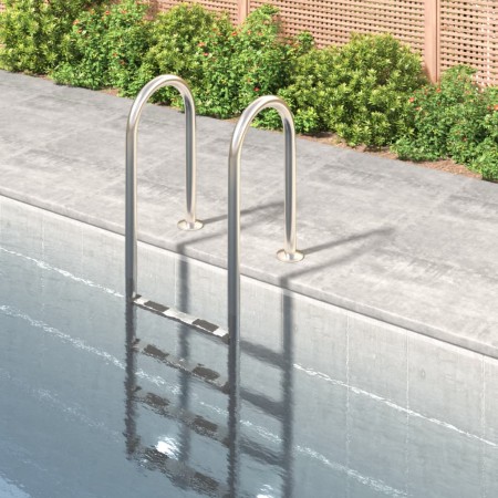 vidaXL Pool-Leiter 54x38x184,5 cm Edelstahl 304