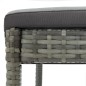 vidaXL 5-tlg. Gartenbar-Set mit Kissen Poly Rattan Grau vidaXL 5-tlg. Gartenbar-Set mit Kissen Poly Rattan Grau