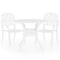 vidaXL 3-tlg. Bistro-Set Aluminiumguss Weiß vidaXL 3-tlg. Bistro-Set Aluminiumguss Weiß