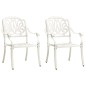 vidaXL 3-tlg. Bistro-Set Aluminiumguss Weiß vidaXL 3-tlg. Bistro-Set Aluminiumguss Weiß