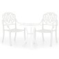vidaXL 3-tlg. Bistro-Set Aluminiumguss Weiß vidaXL 3-tlg. Bistro-Set Aluminiumguss Weiß