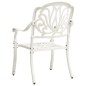 vidaXL 3-tlg. Bistro-Set Aluminiumguss Weiß vidaXL 3-tlg. Bistro-Set Aluminiumguss Weiß