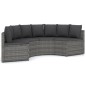 4-tlg. Garten-Sofagarnitur mit Auflagen Poly Rattan Grau 4-tlg. Garten-Sofagarnitur mit Auflagen Poly Rattan Grau