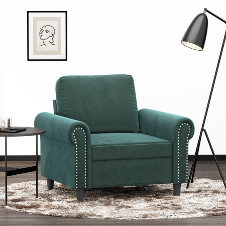 vidaXL Sessel Dunkelgrün 60 cm Samt
