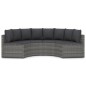 4-tlg. Garten-Sofagarnitur mit Auflagen Poly Rattan Grau 4-tlg. Garten-Sofagarnitur mit Auflagen Poly Rattan Grau