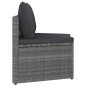 4-tlg. Garten-Sofagarnitur mit Auflagen Poly Rattan Grau 4-tlg. Garten-Sofagarnitur mit Auflagen Poly Rattan Grau