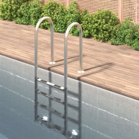 vidaXL Pool-Leiter 54x38x184,5 cm Edelstahl 304