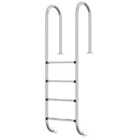 vidaXL Pool-Leiter 54x38x184,5 cm Edelstahl 304