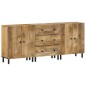 vidaXL Beistellschränke 3 Stk. 60x33x75 cm Massivholz Mango vidaXL Beistellschränke 3 Stk. 60x33x75 cm Massivholz Mango
