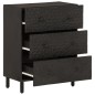 vidaXL Beistellschränke 2 Stk. Schwarz 60x33x75 cm Massivholz Mango vidaXL Beistellschränke 2 Stk. Schwarz 60x33x75 cm Massivholz Mango