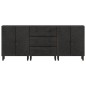vidaXL Beistellschränke 3 Stk. Schwarz 60x33x75 cm Massivholz Mango vidaXL Beistellschränke 3 Stk. Schwarz 60x33x75 cm Massivholz Mango