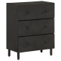 vidaXL Beistellschränke 3 Stk. Schwarz 60x33x75 cm Massivholz Mango vidaXL Beistellschränke 3 Stk. Schwarz 60x33x75 cm Massivholz Mango