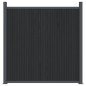 vidaXL Zaunelement mit 2 Pfosten Grau 180x180 cm WPC vidaXL Zaunelement mit 2 Pfosten Grau 180x180 cm WPC