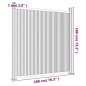vidaXL Zaunelement mit 2 Pfosten Grau 180x180 cm WPC vidaXL Zaunelement mit 2 Pfosten Grau 180x180 cm WPC