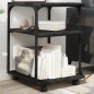 vidaXL Druckerständer 3 Ablagen Schwarz 43x48x64 cm Holzwerkstoff vidaXL Druckerständer 3 Ablagen Schwarz 43x48x64 cm Holzwerkstoff