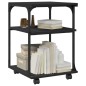 vidaXL Druckerständer 3 Ablagen Schwarz 43x48x64 cm Holzwerkstoff vidaXL Druckerständer 3 Ablagen Schwarz 43x48x64 cm Holzwerkstoff