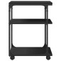 vidaXL Druckerständer 3 Ablagen Schwarz 43x48x64 cm Holzwerkstoff vidaXL Druckerständer 3 Ablagen Schwarz 43x48x64 cm Holzwerkstoff
