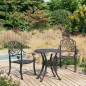 vidaXL 3-tlg. Bistro-Set Aluminiumguss Schwarz vidaXL 3-tlg. Bistro-Set Aluminiumguss Schwarz