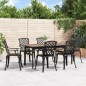 vidaXL Gartenstühle 6 Stk. Aluminiumguss Schwarz vidaXL Gartenstühle 6 Stk. Aluminiumguss Schwarz