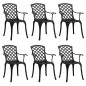 vidaXL Gartenstühle 6 Stk. Aluminiumguss Schwarz vidaXL Gartenstühle 6 Stk. Aluminiumguss Schwarz