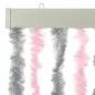 vidaXL Fliegenvorhang Silbergrau und Rosa 90x220 cm Chenille vidaXL Fliegenvorhang Silbergrau und Rosa 90x220 cm Chenille