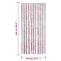 vidaXL Fliegenvorhang Silbergrau und Rosa 90x220 cm Chenille vidaXL Fliegenvorhang Silbergrau und Rosa 90x220 cm Chenille