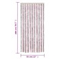 vidaXL Fliegenvorhang Silbergrau und Rosa 56x200 cm Chenille vidaXL Fliegenvorhang Silbergrau und Rosa 56x200 cm Chenille