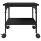 vidaXL Druckerständer 2 Ablagen Schwarz 50x40x38 cm Holzwerkstoff vidaXL Druckerständer 2 Ablagen Schwarz 50x40x38 cm Holzwerkstoff