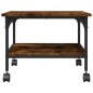 vidaXL Druckerständer 2 Ablagen Räuchereiche 50x40x38 cm Holzwerkstoff vidaXL Druckerständer 2 Ablagen Räuchereiche 50x40x38 cm Holzwerkstoff