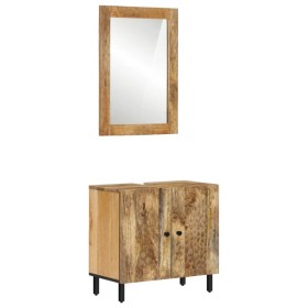vidaXL 2-tlg. Badmöbel-Set Massivholz Mango