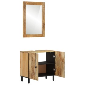 vidaXL 2-tlg. Badmöbel-Set Massivholz Mango
