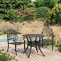 vidaXL 3-tlg. Bistro-Set Aluminiumguss Schwarz vidaXL 3-tlg. Bistro-Set Aluminiumguss Schwarz