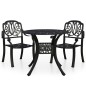 vidaXL 3-tlg. Bistro-Set Aluminiumguss Schwarz vidaXL 3-tlg. Bistro-Set Aluminiumguss Schwarz