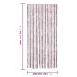 vidaXL Fliegenvorhang Silbergrau und Rosa 100x200 cm Chenille vidaXL Fliegenvorhang Silbergrau und Rosa 100x200 cm Chenille