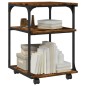 vidaXL Druckerständer 3 Ablagen Räuchereiche 43x48x64 cm Holzwerkstoff vidaXL Druckerständer 3 Ablagen Räuchereiche 43x48x64 cm Holzwerkstoff