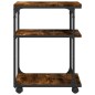 vidaXL Druckerständer 3 Ablagen Räuchereiche 43x48x64 cm Holzwerkstoff vidaXL Druckerständer 3 Ablagen Räuchereiche 43x48x64 cm Holzwerkstoff